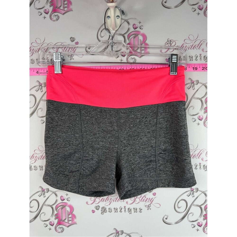 La Vie En Rose aqua shorts swim stretchy neon Pink-Top Charcoal Athletic Shorts